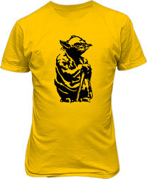 Рисунок футболки Мастер Йода с тростью