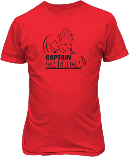 Малюнок футболки Капітан Америка мал 1
