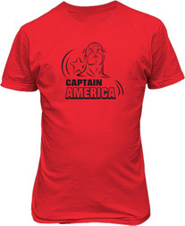 Рисунок футболки Капитан Америка рис 1