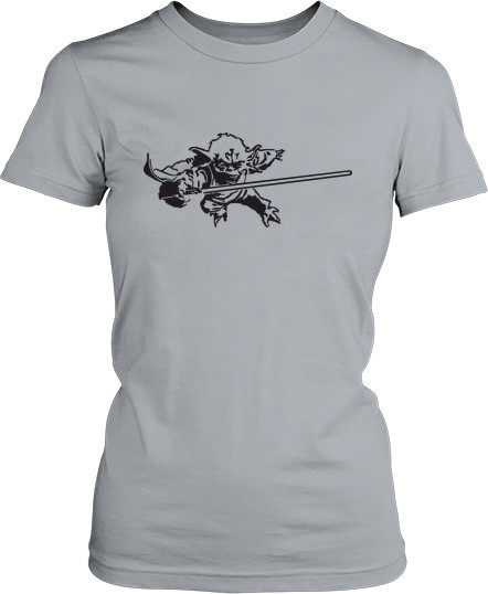Рисунок футболки Мастер Йода со световым мечом
