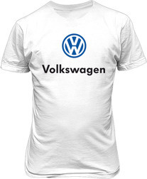 Малюнок футболки Фольксваґен. Лого і напис